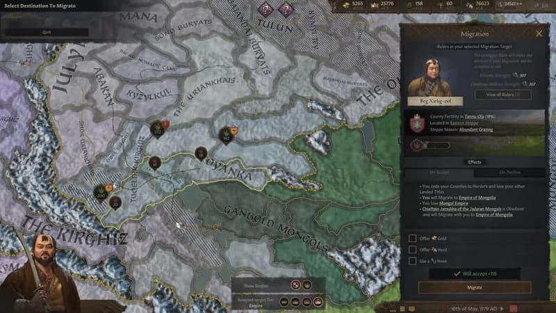 Crusader Kings III: Khans of the Steppe gameplay screenshot 4