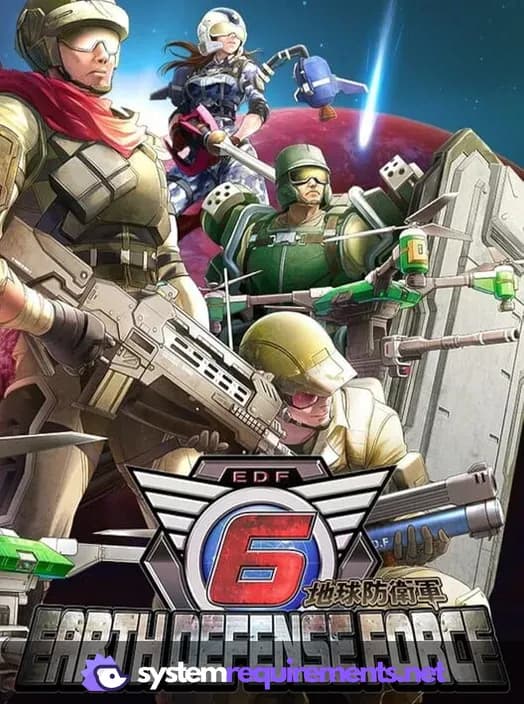 EARTH DEFENSE FORCE 6 PC game cover art