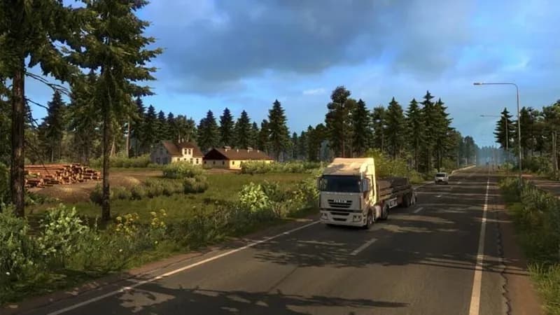 Euro Truck Simulator 2 - Beyond the Baltic Sea gameplay screenshot 1