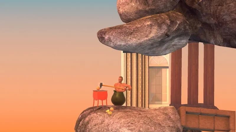 Getting Over It with Bennett Foddy gameplay screenshot 1