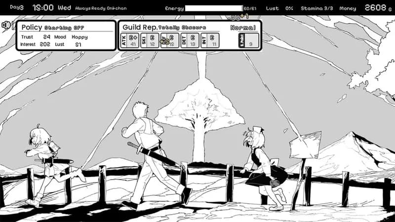 Living With Sister: Monochrome Fantasy gameplay screenshot 1