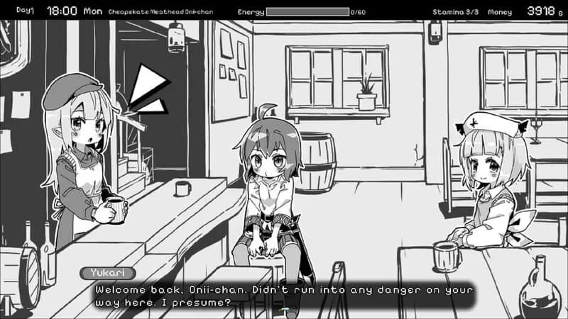 Living With Sister: Monochrome Fantasy gameplay screenshot 2