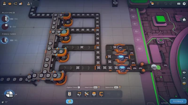 shapez 2 gameplay screenshot 1