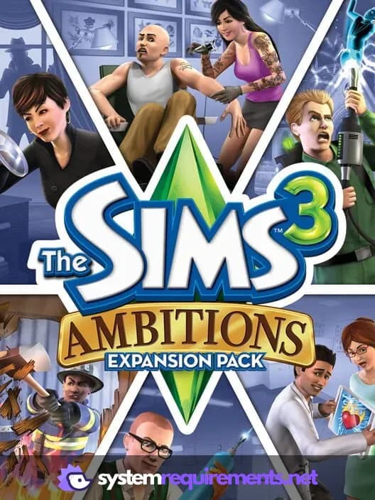 The Sims 3 Ambitions PC game cover art