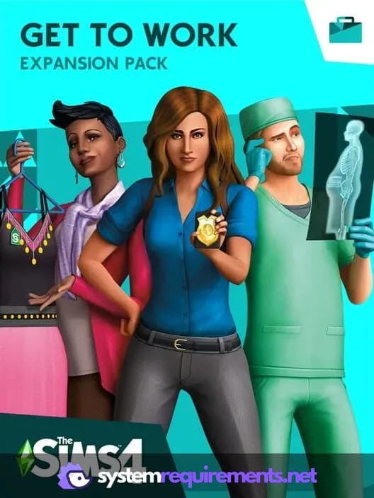 The Sims 4 Get To Work cover art - view system requirements