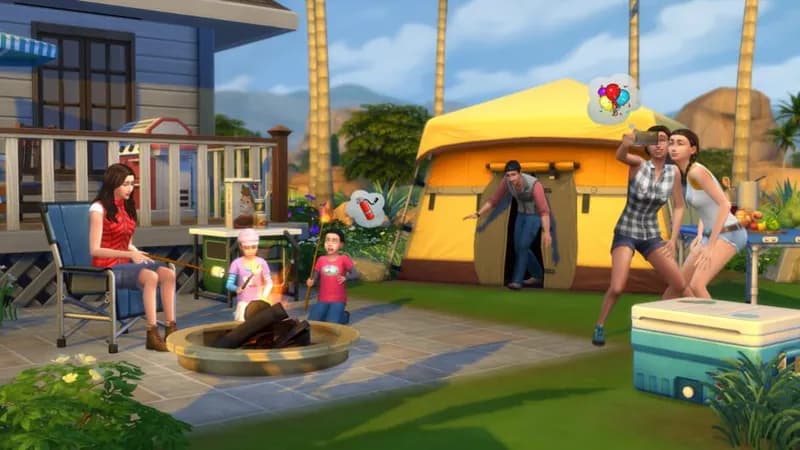 The Sims 4 Outdoor Retreat gameplay screenshot 1