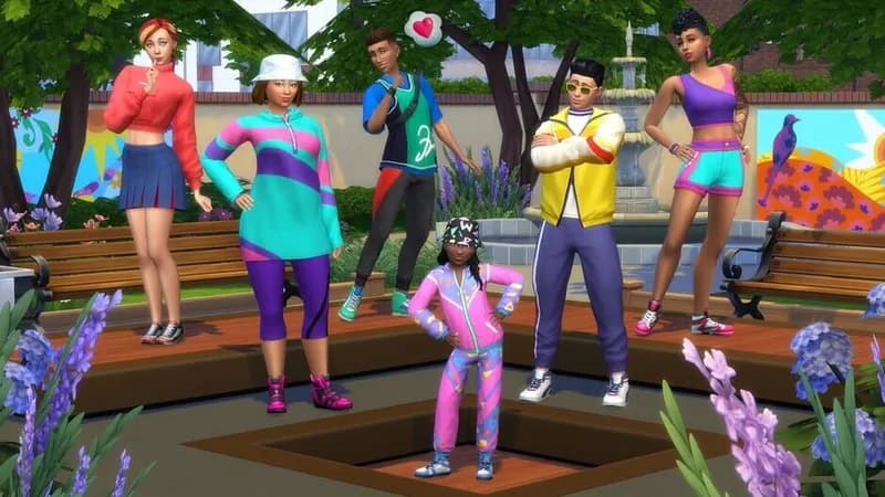 The Sims 4 Throwback Fit Kit gameplay screenshot 1