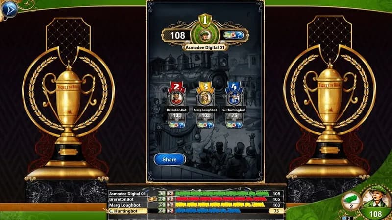 Ticket to Ride: Round the World Ticket gameplay screenshot 2