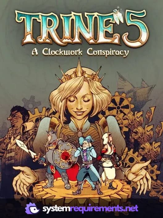 Trine 5: A Clockwork Conspiracy PC game cover art