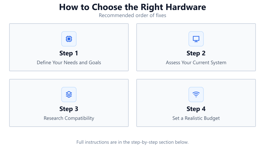 How to Choose the Right Hardware: Recommended order of fixes