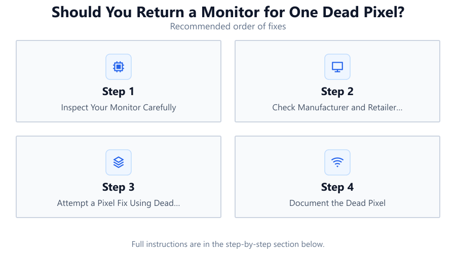 Should You Return a Monitor for One Dead Pixel?: Recommended order of fixes