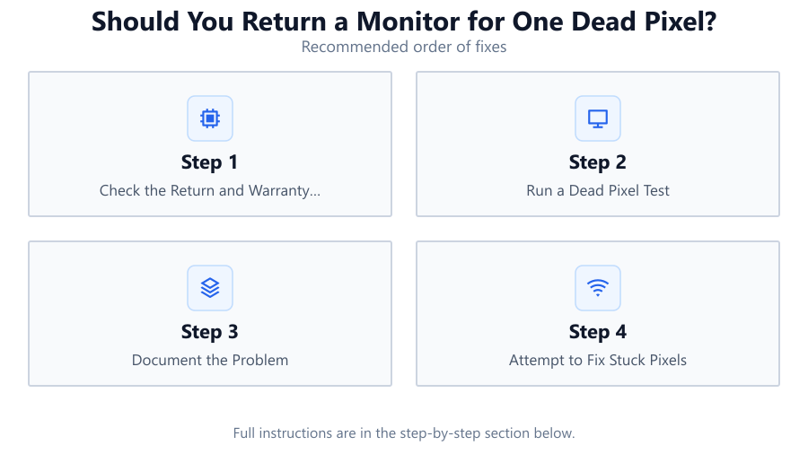 Should You Return a Monitor for One Dead Pixel?: Recommended order of fixes