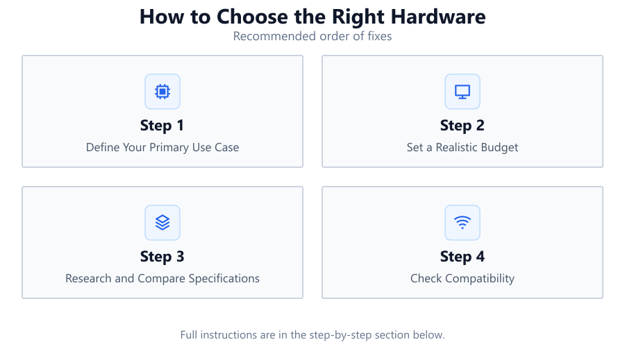 How to Choose the Right Hardware: Recommended order of fixes