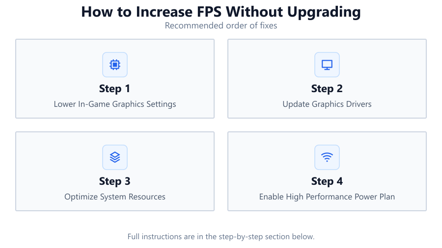 How to Increase FPS Without Upgrading: Recommended order of fixes