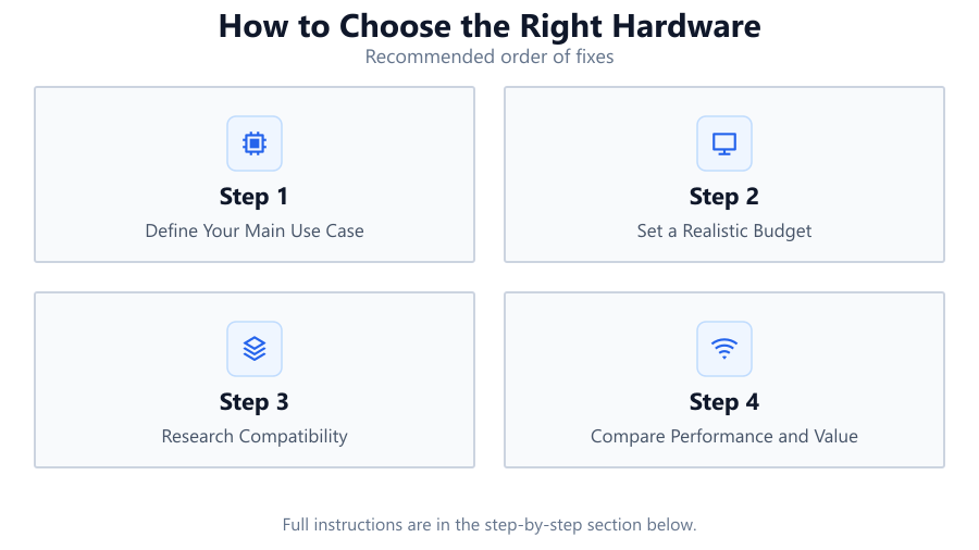 How to Choose the Right Hardware: Recommended order of fixes