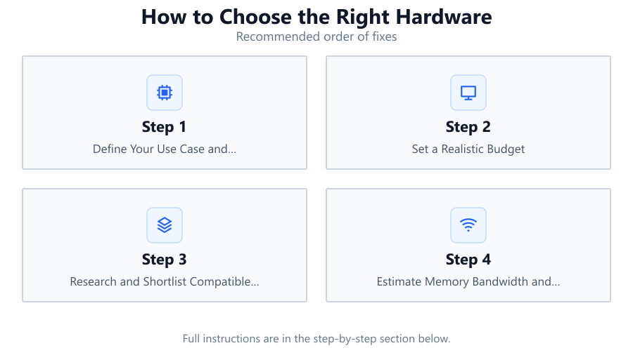 How to Choose the Right Hardware: Recommended order of fixes