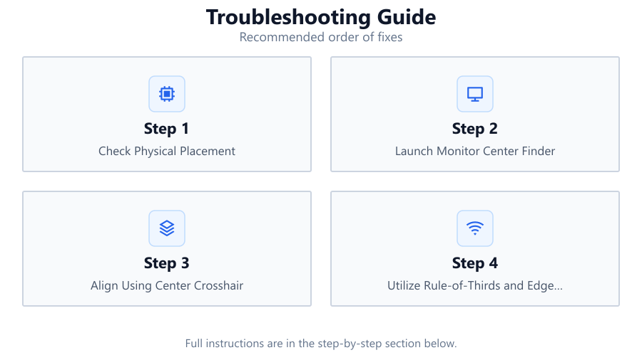 Troubleshooting Guide: Recommended order of fixes