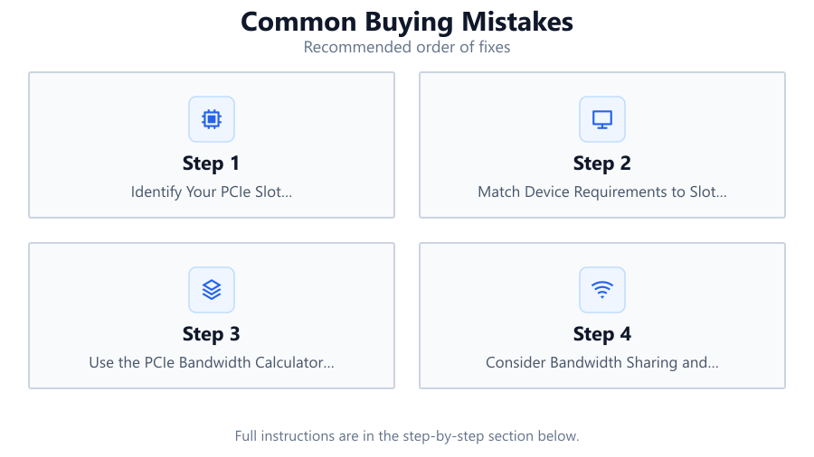 Common Buying Mistakes: Recommended order of fixes