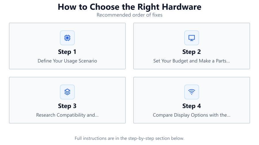 How to Choose the Right Hardware: Recommended order of fixes