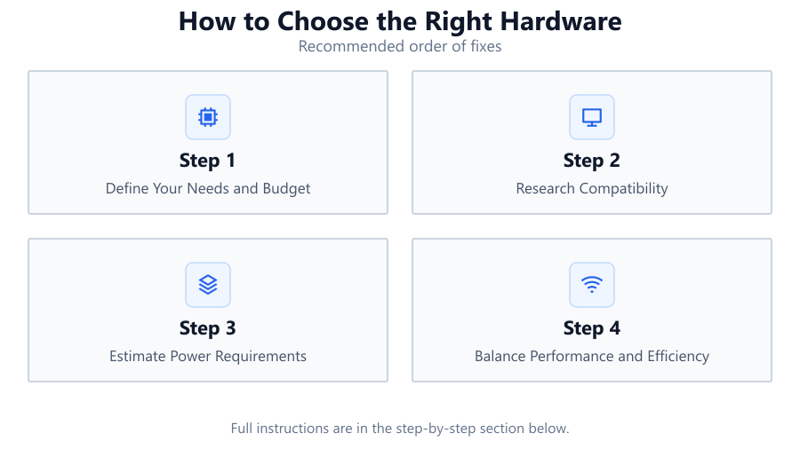 How to Choose the Right Hardware: Recommended order of fixes