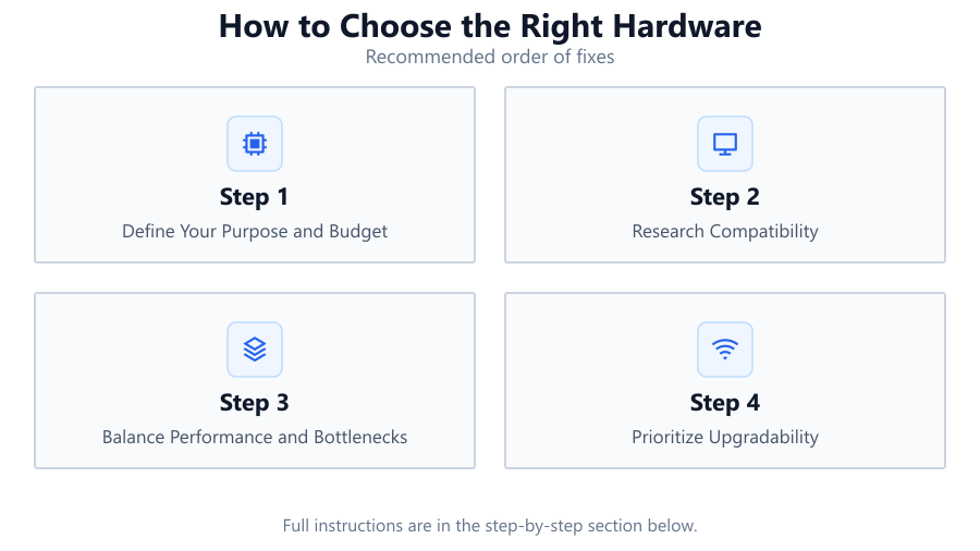 How to Choose the Right Hardware: Recommended order of fixes