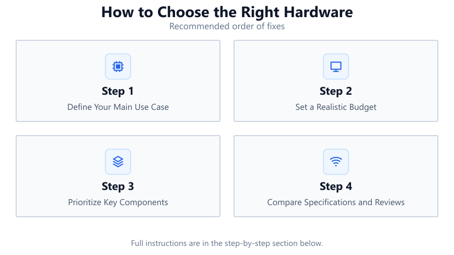 How to Choose the Right Hardware: Recommended order of fixes