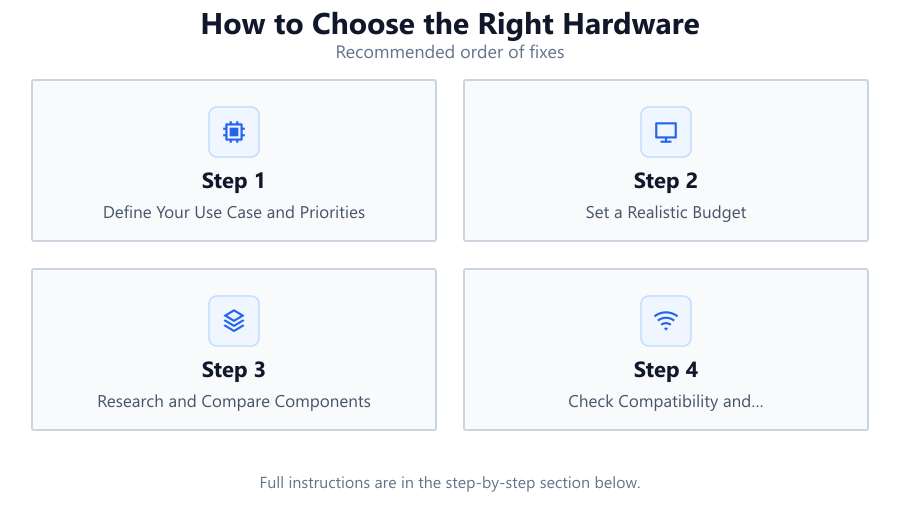 How to Choose the Right Hardware: Recommended order of fixes