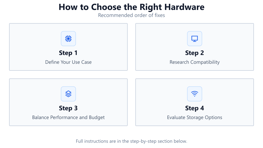 How to Choose the Right Hardware: Recommended order of fixes