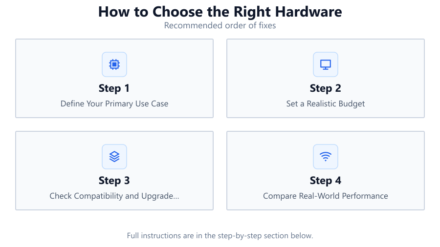 How to Choose the Right Hardware: Recommended order of fixes
