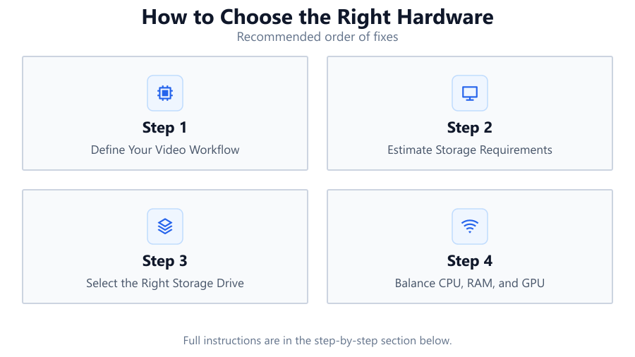 How to Choose the Right Hardware: Recommended order of fixes