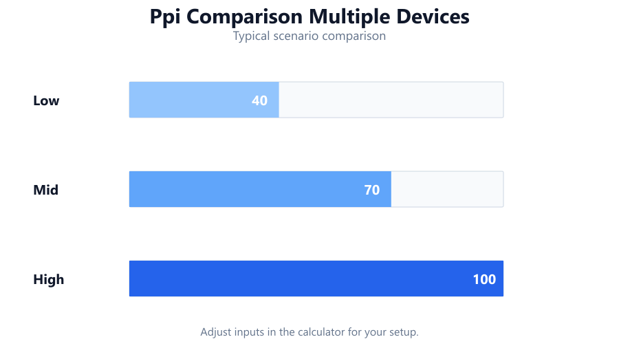 ppi comparison multiple devices